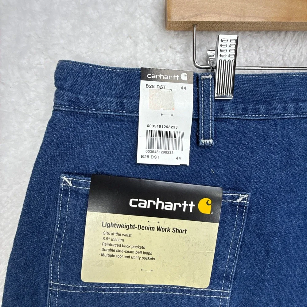 Carhartt Lightweight Denim Jean Work Shorts Size 44 B28 DST Darkstone NWT‎ NOS